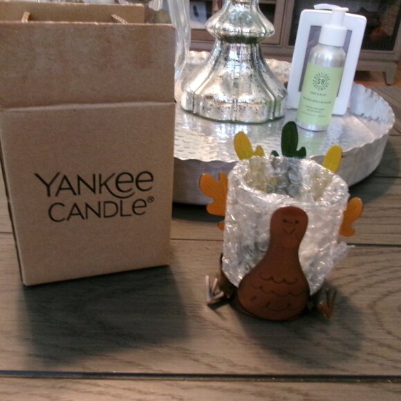 NEW IN BOX METAL Yankee Candle Thanksgiving Turkey Votive Candle Holder 1744680 - Picture 1 of 6